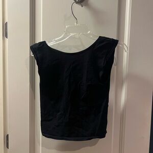 Free people low back tee in black